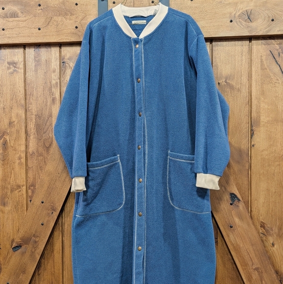 Orvis Other - Vintage Orvis Housecoat Blue Large